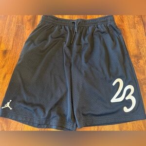 Jordan Big Boys XL Black Mesh Basketball Shorts Jumpman 23